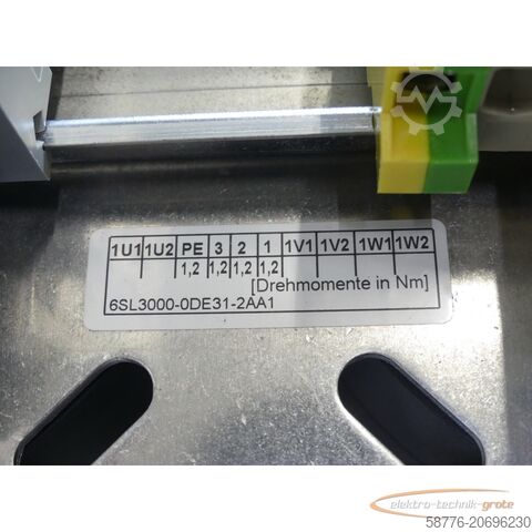 Component Siemens 6SL3000-0DE31-2AA1 3-Phasen-HFD-Netzdrossel Version A SN SB09558971012