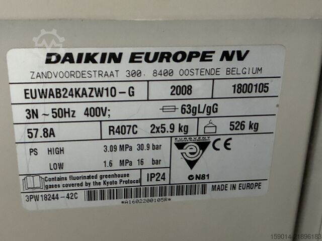 Industrie-Kältemaschine / Flüssigkeitskü Daikin Europe NV EUWAB24KAZW10-G