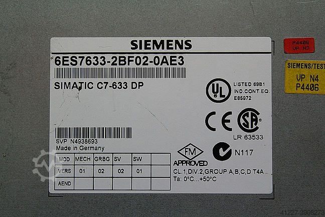 Complete unit Siemens SIMATIC C7-633 DP
