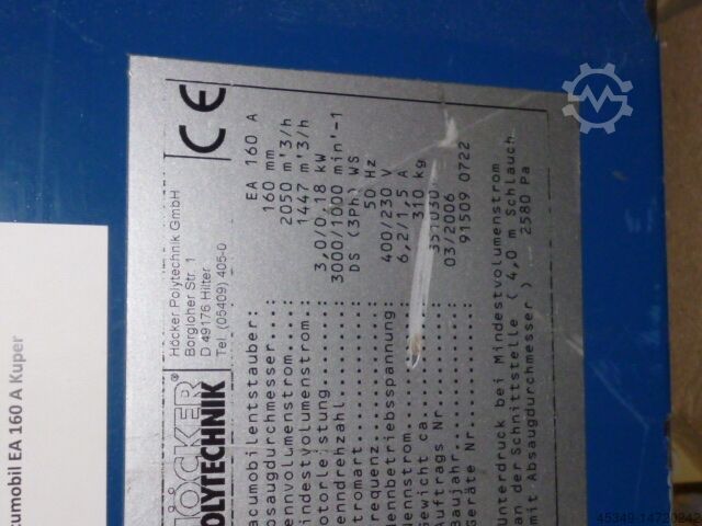 Mobile Absauganlage Höcker Polytechnik EA160A