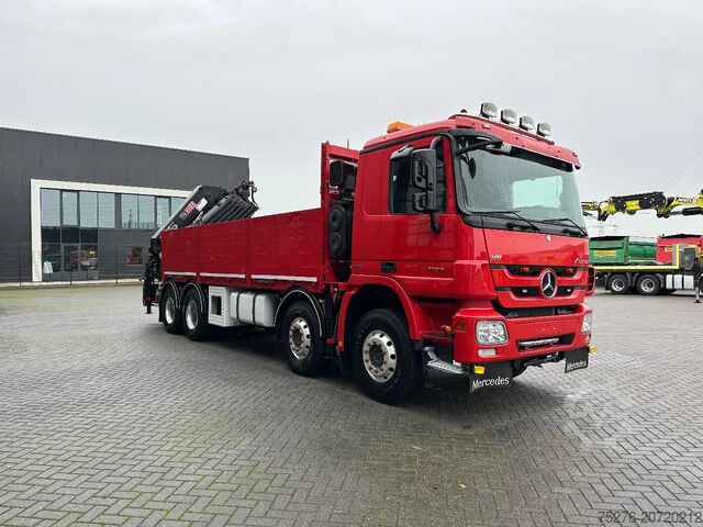 Kranwagen Mercedes-Benz Actros 4151 V8 8x4 Hiab 477 E-6, Winch Euro 5
