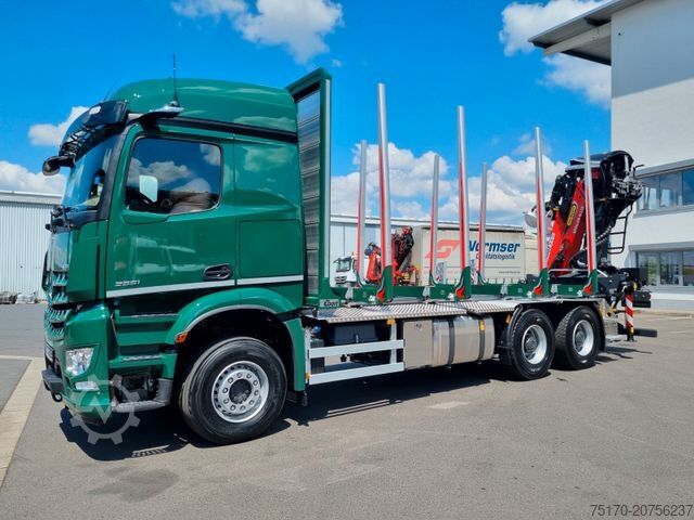 Holztransporter LKW MERCEDES-BENZ Arocs 2651 L 6x4 Palfinger Epsilon TZ12-98