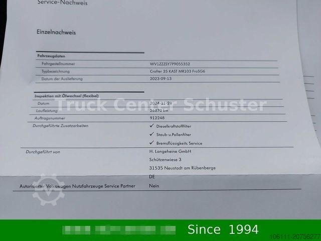 Kleinbus VOLKSWAGEN Crafter 35 2,0TDi 140PS MR2 HochFWD/AHK3,0t