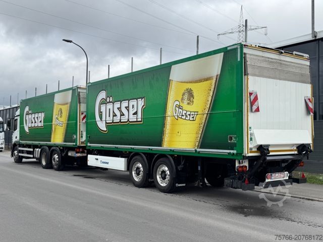 LKW mit Getränkeaufbau MERCEDES-BENZ ACTROS 2540 L/ 2 x LBW / LENKACHSE / KOMPLETTZUG