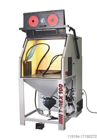 Sandstrahlanlage SAPI Hochleistungs-Injektor-Strahlkabine T-Rex 100 - 140 Doppel-Power