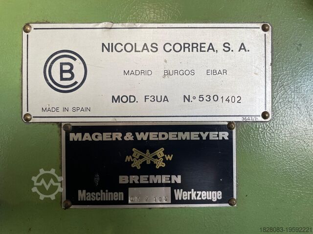 Konventionelle Universal Werkzeugfräse Correa F3UA