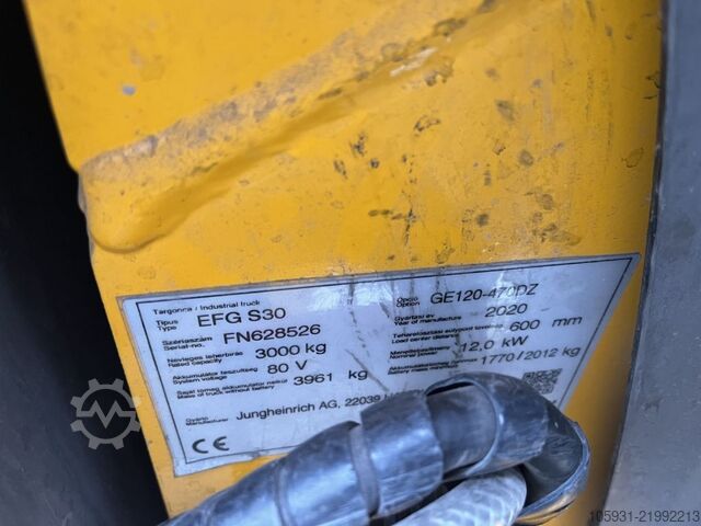 Elektro 4 Rad-Stapler Jungheinrich EFGS30