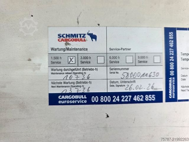 Kühlauflieger SCHMITZ CARGOBULL Tiefkühler, Doppelstock,SKO 24/L-13,4 FP 60 Cool