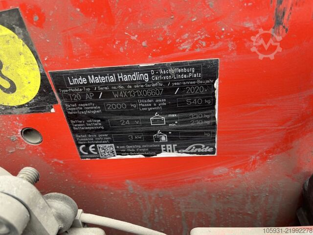 Niederhubwagen Linde T20AP