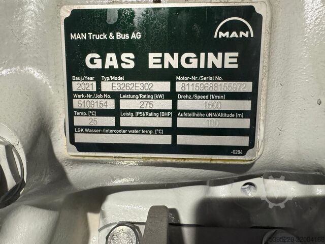 Woodgas engine E3262E302 MAN E3262E302 Woodgas