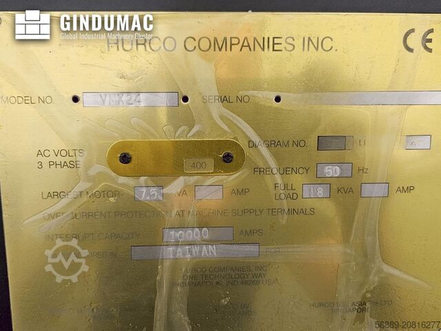 VERTIKALES BEARBEITUNGSZENTRUM Hurco VMX 24t