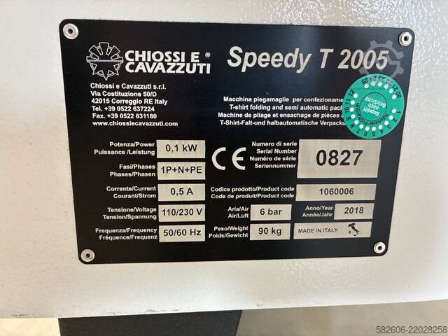 Folding machine Chiossi & Cavazzuti Speedy T 2005