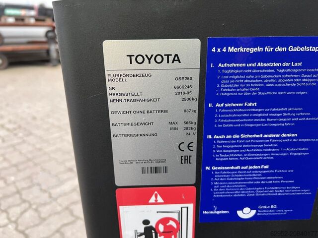 Niederhubkommissionierer Toyota OSE 250 t-mote / 95h!