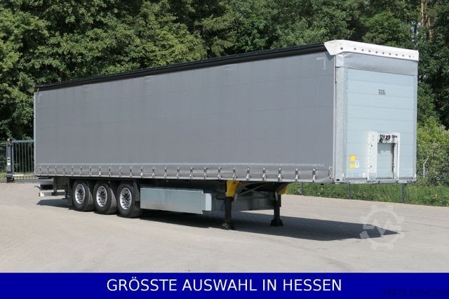 Open semitrailer with tarp SCHMITZ CARGOBULL Liftachse Palettenkasten LED Beleuchtung ¤359.-m
