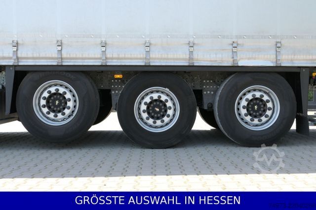Open semitrailer with tarp SCHMITZ CARGOBULL Liftachse Palettenkasten LED Beleuchtung ¤359.-m