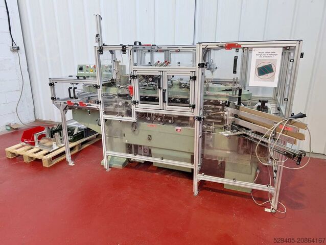 Automatische vertikale Etikettier- / Kartoniermaschine CAM AV65