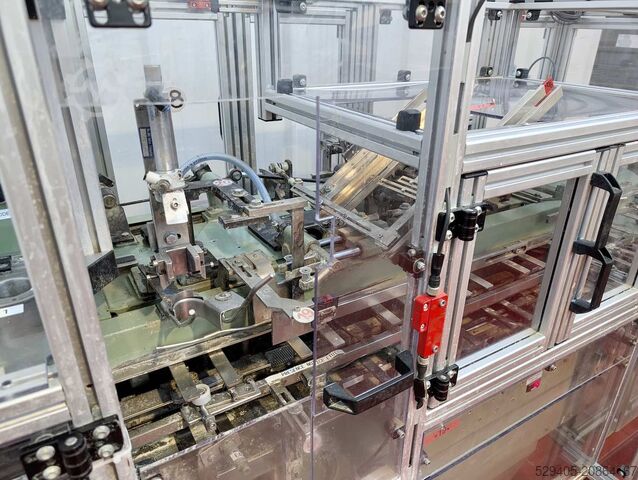 Automatische vertikale Etikettier- / Kartoniermaschine CAM AV65