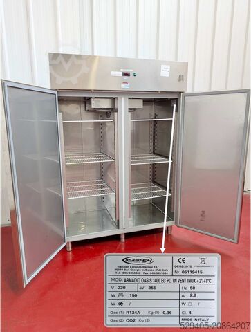 Steel refrigerator Studio 54 Armadio Oasis 1400