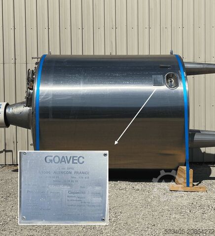 Cuve de process 10000 L (B) Goavec SA -