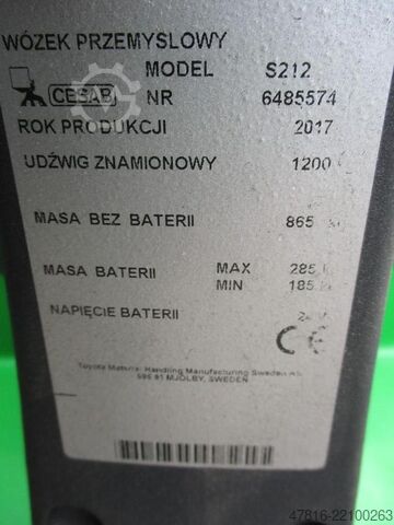 High lifting pallet truck CESAB S212