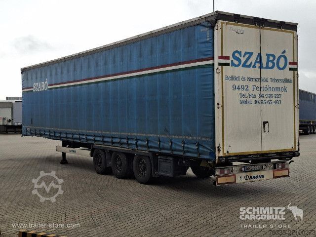 Auflieger mit Pritsche & Plane Krone Curtainsider Mega