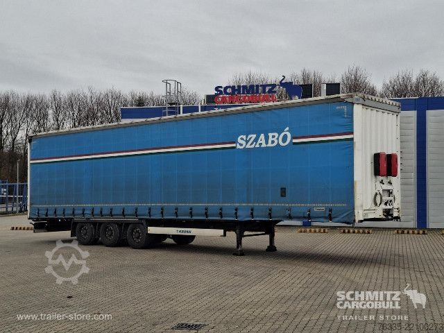 Auflieger mit Pritsche & Plane Krone Curtainsider Mega