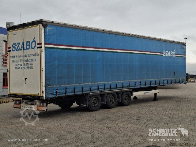 Auflieger mit Pritsche & Plane Krone Curtainsider Mega