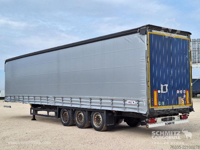Open semitrailer with tarp Schmitz Cargobull Curtainsider Mega