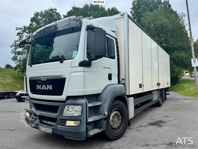 Koffer MAN TGS 26.400 6x2 Box truck w/ Full side opening. WAT