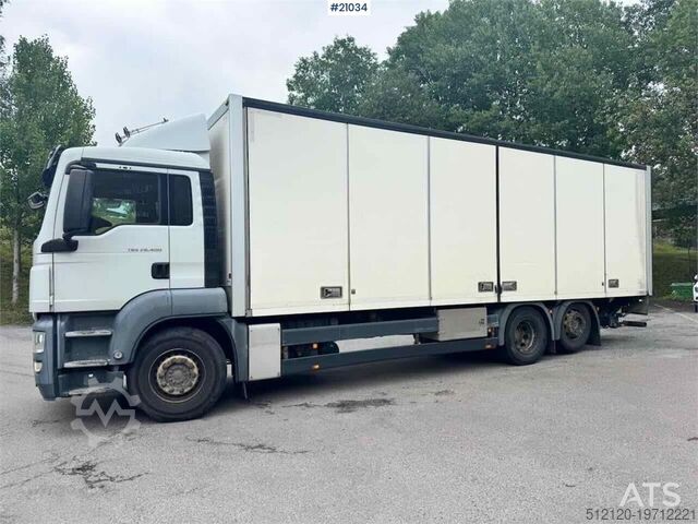 Koffer MAN TGS 26.400 6x2 Box truck w/ Full side opening. WAT