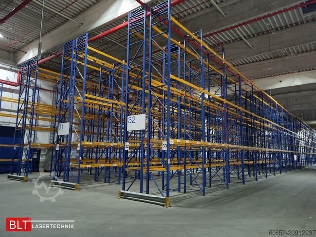 Schwerlastregal Industrieregal Hochregal Jungheinrich Delta – 101 lfm, Höhe 7,50m Boden + 3 Ebenen | Fachlast 2700 kg