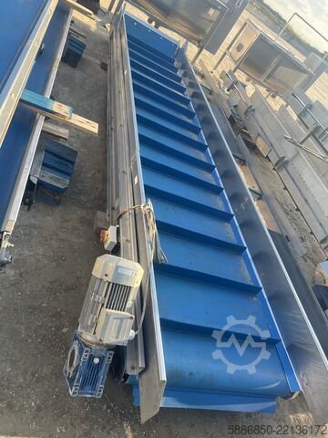 Feeder with pushers Inox 480 x 90 cm  