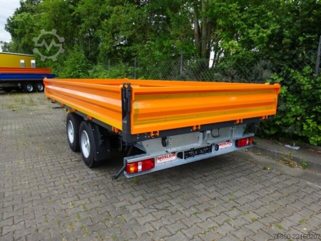 Kippanhänger Möslein TTD11 Orange  neuer Tandem 3- Seitenkipper Tieflader-- Neufahrzeug --