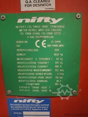 Articulated boom lift Niftylift HR21 HYBRID 4X4
