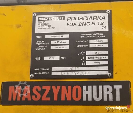 Straightening machine MASZYNOHURT 