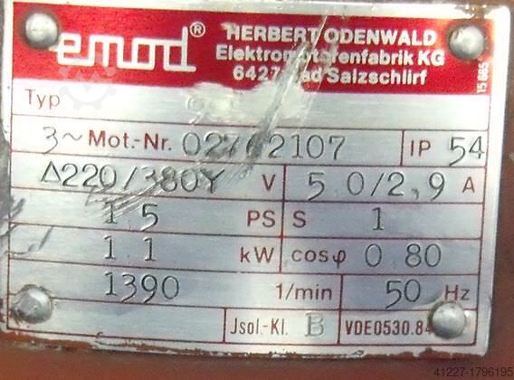 Electric motor 1.1 kW 1390 rpm Emod B3