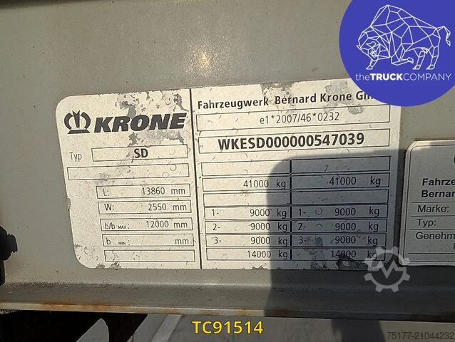 Sliding tarpaulins Krone curtainsider hardwood floor