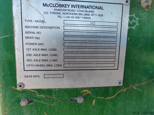 Brecher McCloskey J45 Jaw