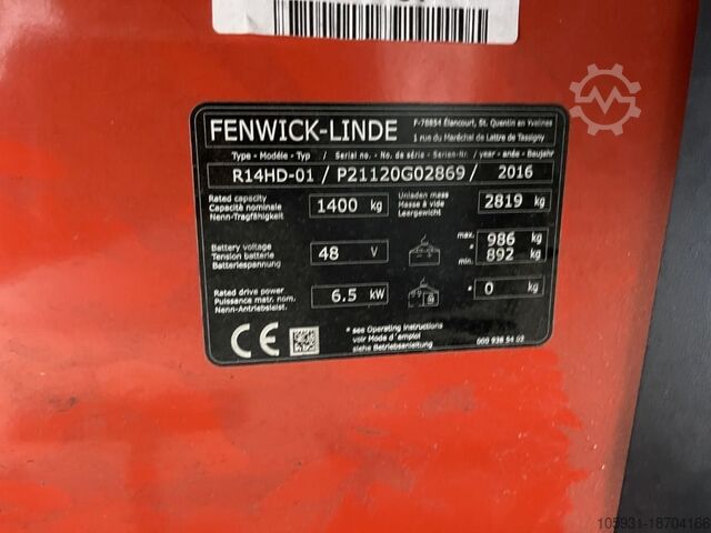 Reach Truck Linde R14HD