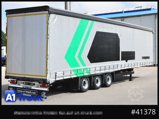 Open semitrailer with tarp SCHMITZ SCB  24, Mega, Speed Curtain, VDI 2700, neue Plane