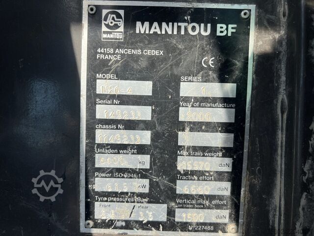 Geländestapler Manitou M26-4 rough terrain forklift YOM 06/2000 4x4, C...