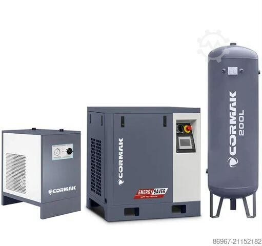 Set Kompressor + Trockner + Vertikaltank CORMAK LUFT 700 VSD+PM + N10S + BUTLA 200L PION