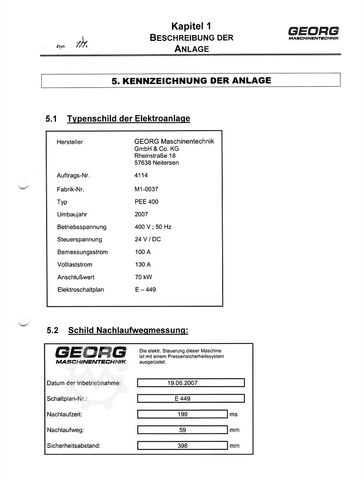 Eccentric press GEORG PEE 400