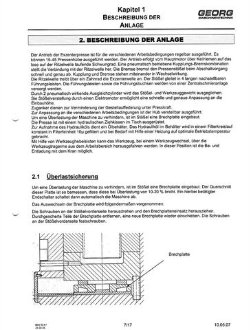 Eccentric press GEORG PEE 400