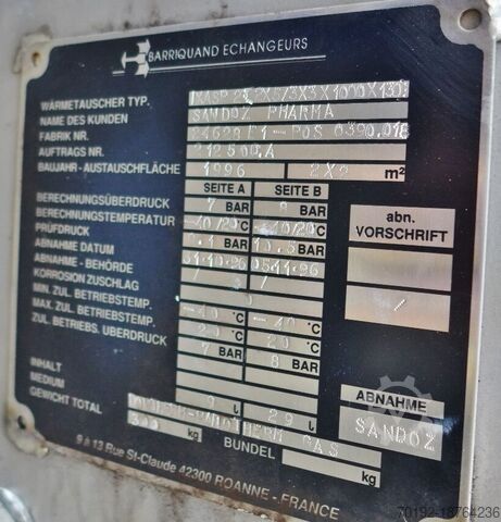 Barriquand verschweißter Plattenwärmetauscher aus Edelstahl  