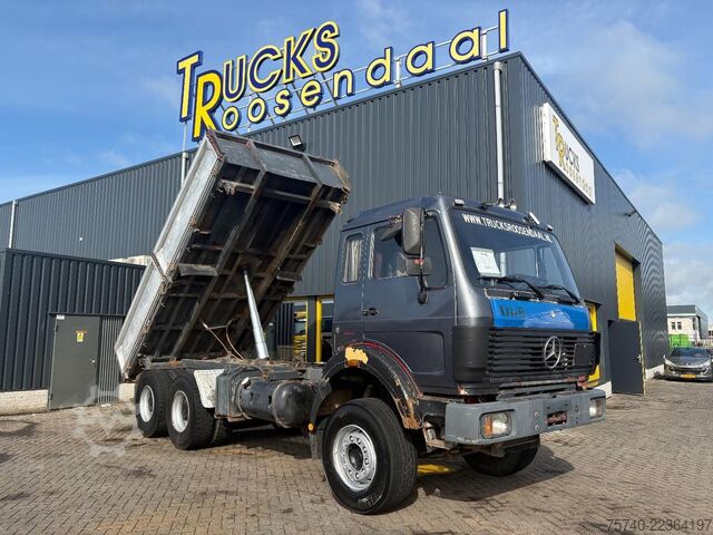 3-way tipper Mercedes-Benz SK 2228 + V8 + 6x4 + manual + 3 SIDE TIPPER