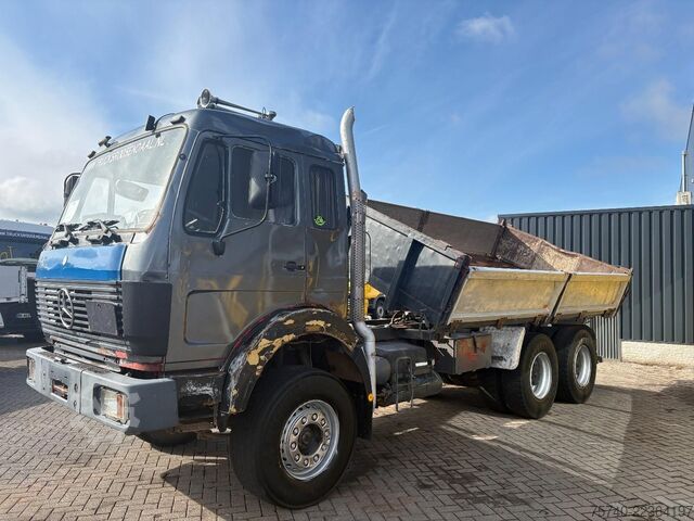 3-way tipper Mercedes-Benz SK 2228 + V8 + 6x4 + manual + 3 SIDE TIPPER