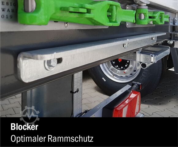 Auflieger mit Pritsche & Plane FLIEGL 3-Achs Mega Gardine zum Aufbau