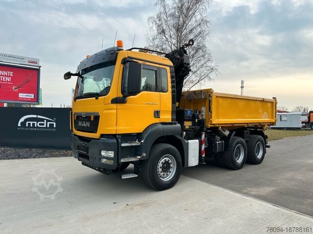 Kipper LKW MAN TGS 26.540 6x4 3-Seitenkipper KRAN 19m FUNK