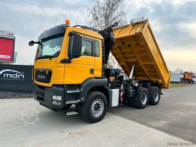 Kipper LKW MAN TGS 26.540 6x4 3-Seitenkipper KRAN 19m FUNK